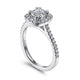 Gabriel & Co. ER6419C4W44JJ 14K White Gold Cushion Halo Diamond Engagement Ring