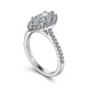 Gabriel & Co. ER6419M4W44JJ 14K White Gold Marquise Halo Diamond Engagement Ring