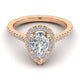 Gabriel & Co. ER6419P4K44JJ 14K Rose Gold Pear Shape Halo Diamond Engagement Ring
