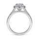 Gabriel & Co. ER6419P4W44JJ 14K White Gold Pear Shape Halo Diamond Engagement Ring