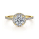 Gabriel & Co. ER6419Y44JJ 14K Yellow Gold Round Halo Diamond Engagement Ring