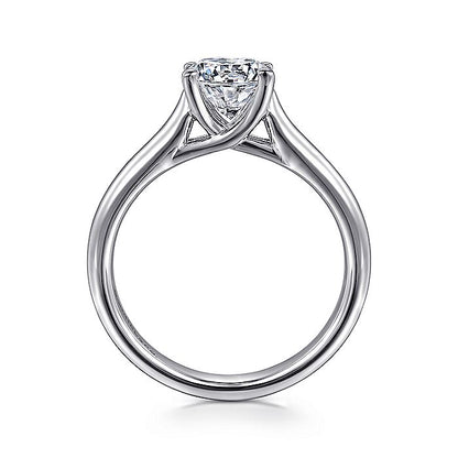 Gabriel & Co. ER6602W4JJJ 14K White Gold Round Diamond Engagement Ring