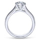 Gabriel & Co. ER6603W4JJJ 14K White Gold Round Diamond Engagement Ring