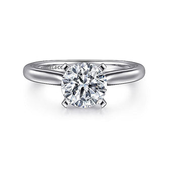 Gabriel & Co. ER6684R6W4JJJ 14K White Gold Round Diamond Engagement Ring
