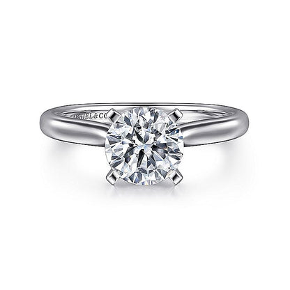 Gabriel & Co. ER6684R6W4JJJ 14K White Gold Round Diamond Engagement Ring