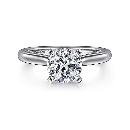 Gabriel & Co. ER6684R6W4JJJ 14K White Gold Round Diamond Engagement Ring