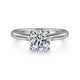 Gabriel & Co. ER6684R6W4JJJ 14K White Gold Round Diamond Engagement Ring