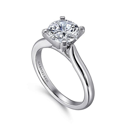 Gabriel & Co. ER6684R6W4JJJ 14K White Gold Round Diamond Engagement Ring