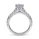 Gabriel & Co. ER6703W44JJ 14K White Gold Round Diamond Engagement Ring