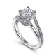 Gabriel & Co. ER6974W44JJ 14K White Gold Round Bypass Diamond Engagement Ring