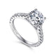 Gabriel & Co. ER7016W44JJ 14K White Gold Round Diamond Engagement Ring
