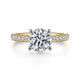 Gabriel & Co. ER7225R8M44JJ 14K White-Yellow Gold Round Diamond Engagement Ring