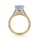 Gabriel & Co. ER7225R8M44JJ 14K White-Yellow Gold Round Diamond Engagement Ring