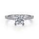 Gabriel & Co. ER7227PT4JJ Platinum Round Diamond Engagement Ring