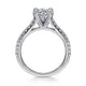 Gabriel & Co. ER7227PT4JJ Platinum Round Diamond Engagement Ring