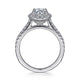 Gabriel & Co. ER7259W44JJ 14K White Gold Round Halo Diamond Engagement Ring