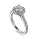 Gabriel & Co. ER7259W44JJ 14K White Gold Round Halo Diamond Engagement Ring