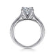 14K White Gold Round Diamond Engagement Ring
