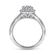 Gabriel & Co. ER7543W44JJ 14K White Gold Round Halo Diamond Engagement Ring