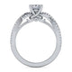 Gabriel & Co. ER7546O3W44JJ 14K White Gold Twisted Oval Diamond Engagement Ring