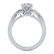 Platinum Round Twisted Diamond Engagement Ring