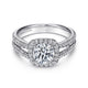 Platinum Round Halo Diamond Engagement Ring
