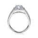 Platinum Round Halo Diamond Engagement Ring