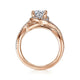 14K Rose Gold Round Halo Diamond Engagement Ring