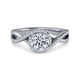 Platinum Round Halo Diamond Engagement Ring