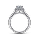 Gabriel & Co. ER7818W44JJ 14K White Gold Round Halo Diamond Engagement Ring