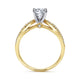 14K White-Yellow Gold Split Shank Round Diamond Engagement Ring