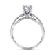 14K White Gold Round Split Shank Diamond Engagement Ring
