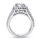 18K White Gold Round Halo Diamond Engagement Ring