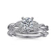 Gabriel & Co. ER8817W44JJ 14K White Gold Round Twisted Diamond Engagement Ring