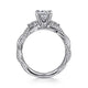 Gabriel & Co. ER8817W44JJ 14K White Gold Round Twisted Diamond Engagement Ring