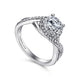 Gabriel & Co. ER9338W44JJ 14K White Gold Round Twisted Diamond Engagement Ring