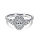 Gabriel & Co. ER98995W44JJ.CSD4 14K White Gold Oval Halo Complete Diamond Engagement Ring