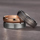 7MM Tungsten Carbide Ring - Brushed Finish and Step Edge