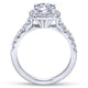 Gabriel & Co. 14k White Gold Contemporary Halo Engagement Ring