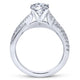 Gabriel & Co. 14k White Gold Contemporary Twisted Engagement Ring