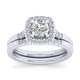 Gabriel & Co. 14k White Gold Victorian Halo Engagement Ring