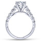 Gabriel & Co. 14k White Gold Contemporary Straight Engagement Ring