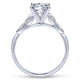 Gabriel & Co. 14k White Gold Victorian Straight Engagement Ring