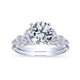 Gabriel & Co. 14k White Gold Victorian Straight Engagement Ring
