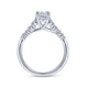 Gabriel & Co. 14k White Gold Contemporary Straight Engagement Ring