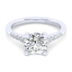 Gabriel & Co. 14k White Gold Contemporary Halo Engagement Ring
