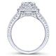 Gabriel & Co. 14k White Gold Contemporary Double Halo Engagement Ring