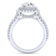 Gabriel & Co. 14k White Gold Contemporary Double Halo Engagement Ring