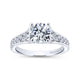 Gabriel & Co. 14k White Gold Contemporary Straight Engagement Ring