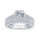 Gabriel & Co. 14k White Gold Victorian Straight Engagement Ring